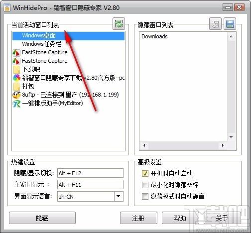 镭智窗口隐藏专家,窗口隐藏软件,窗口隐藏
